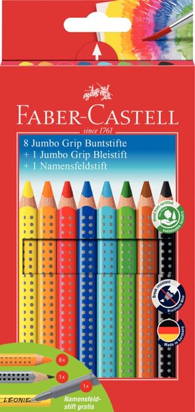 Farbstifte Jumbo Grip, 10er Kartonetui sortiert