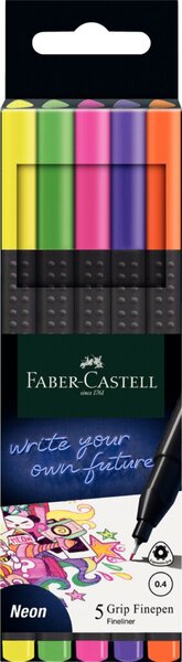 Feinschreiber Finepen, neon, 0,4 mm, Grip-Zone, Dreikantform,