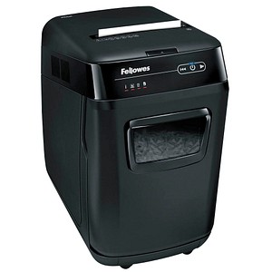 Fellowes AutoMax 200C Aktenvernichter mit Partikelschnitt P-4 4 x 38 mm 200 Blatt schwarz