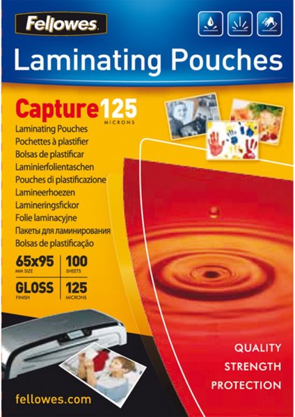 Fellowes Laminierfolie 65x95 mm 125 mic glänzend