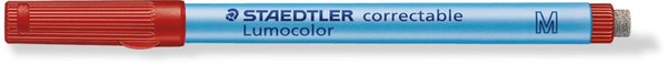 Folienstift Lumocolor correct M rot ca. 1,0mm, wasserlösliche Tinte