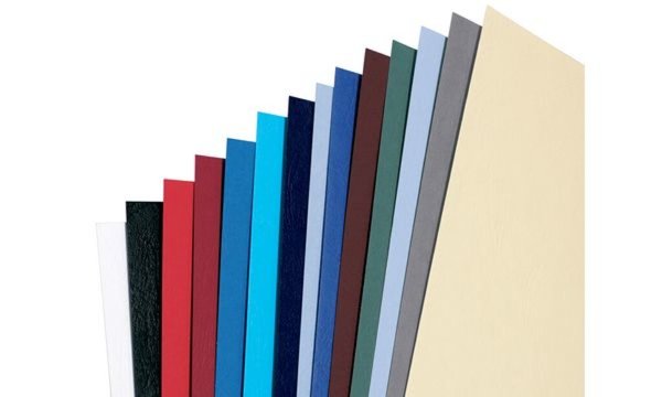 GBC Einbanddeckel LeatherGrain, DIN A4, 250 g/qm, dunkelrot ledergenarbter Kart