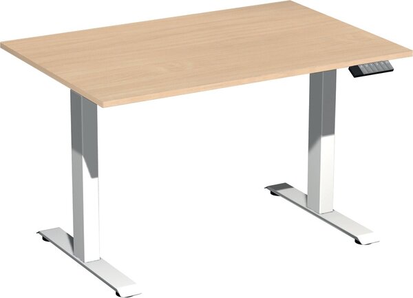 Elevate Basic Elektro-Hubtisch 1200x800x730-1230 buche/weiß