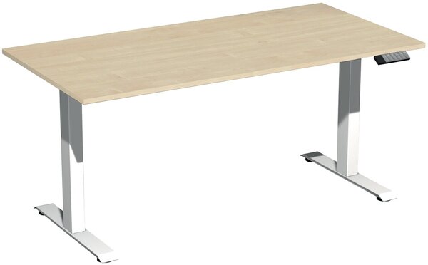 Elevate Basic Elektro-Hubtisch 1600x800x730-1230 ahorn/weiß