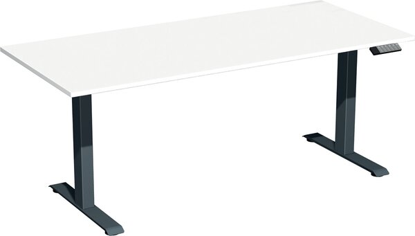 Elevate Basic Elektro-Hubtisch 1600x800x730-1230 weiß/anthrazit