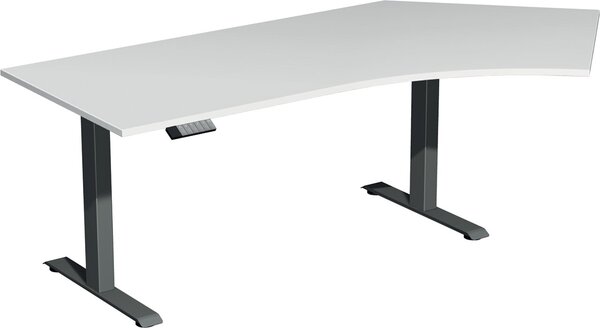 Elevate Basic Elektro-Hubtisch 2166x1130x730-1230 lichtgrau/anthrazit