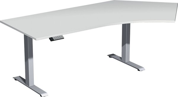 Elevate Basic Elektro-Hubtisch 2166x1130x730-1230 lichtgrau/silber
