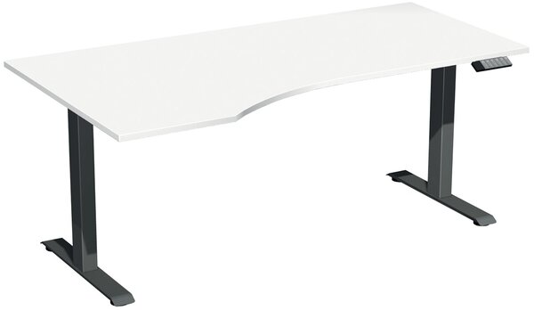 Elevate Basic Elektro-Hubtisch 1800x1000x730-1230 weiß/anthrazit