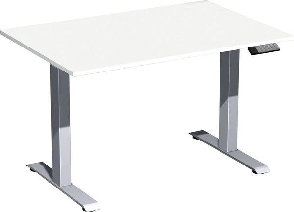 Elevate Plus Elektro-Hubtisch 1200x800x630-1280 weiß/silber