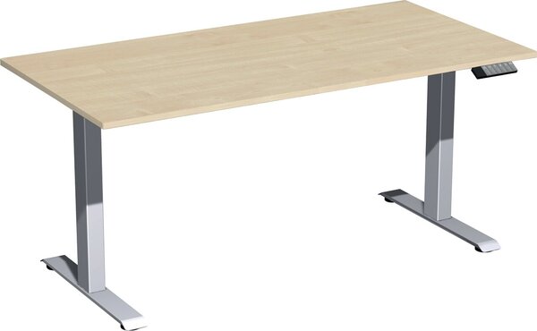 Elevate Plus Elektro-Hubtisch 1600x800x630-1280 ahorn/silber