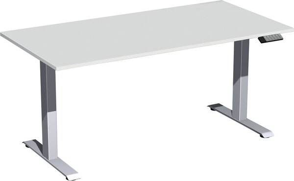 Elevate Plus Elektro-Hubtisch 1600x800x630-1280 lichtgrau/silber
