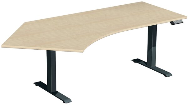 Elevate Plus Elektro-Hubtisch 2166x1130x630-1280 ahorn/anthrazit