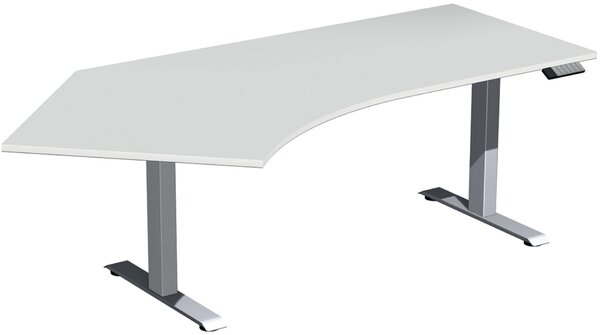 Elevate Plus Elektro-Hubtisch 2166x1130x630-1280 lichtgrau/silber