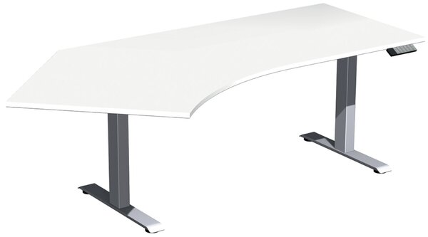 Elevate Plus Elektro-Hubtisch 2166x1130x630-1280 weiß/silber
