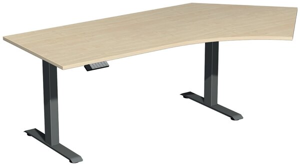 Elevate Plus Elektro-Hubtisch 2166x1130x630-1280 ahorn/anthrazit