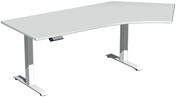 Elevate Plus Elektro-Hubtisch 2166x1130x630-1280 lichtgrau/weiß