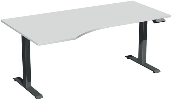 Elevate Plus Elektro-Hubtisch 1800x1000x630-1280 lichtgrau/anthrazit
