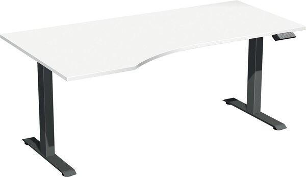 Elevate Plus Elektro-Hubtisch 1800x1000x630-1280 weiß/anthrazit