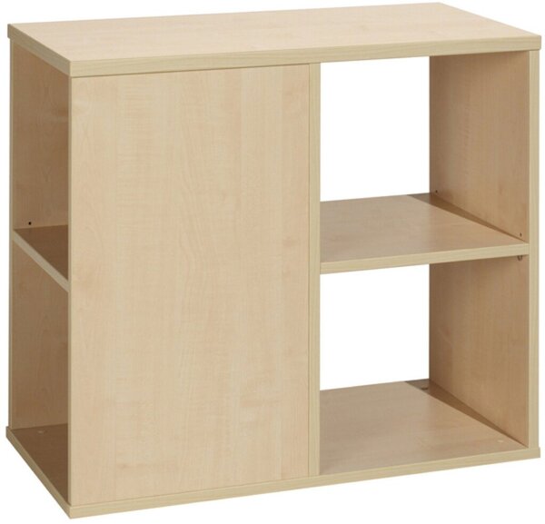 Anstellregal 2 OH 800x420x750 mit Bodengleiter, Ahorn, Flex