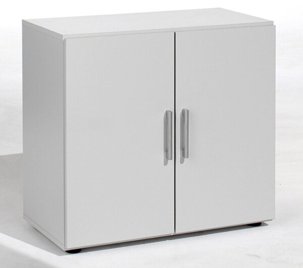 Flügeltürenschrank 2 OH Flex m.Justierfüßen Lichtgrau/Lichtgrau