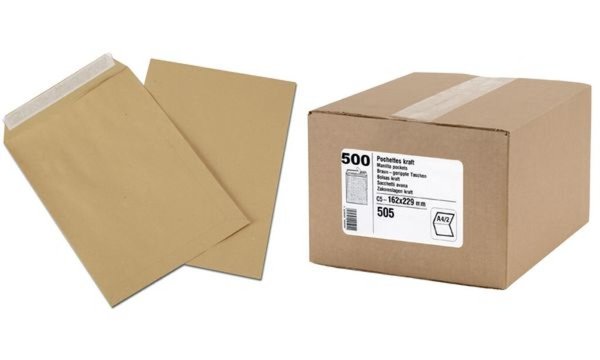 GPV Versandtaschen ECO, B5: 176 x 2 50 mm, braun, 90 g/qm (81600116)