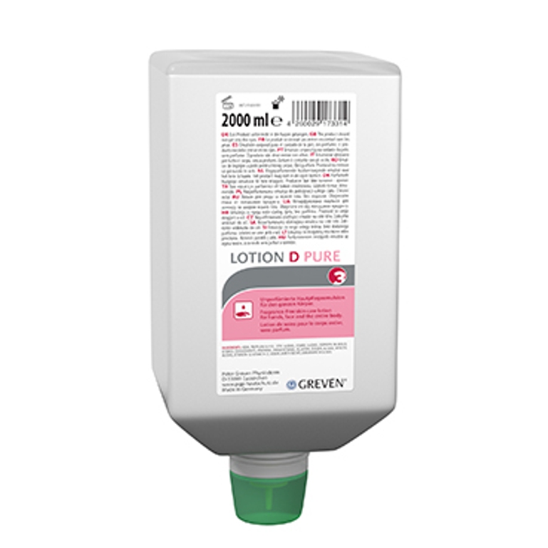GREVEN® LOTION D pure, parfümfrei | 2-Liter-Varioflasche Hautpflegelotion für den ganzen Körper GREVEN® LOTION D pure, parfümfrei | 2-Liter-Varioflasche Hautpflegelotion für den ganzen Körper