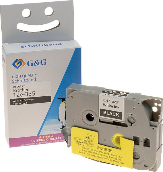 Schriftband komp. Brother Tze-335 Premium Schriftband Tze-335