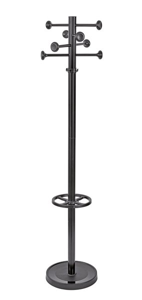 Garderobe Grando 175cm schwarz Garderobenständer 8 große, 8 kleine