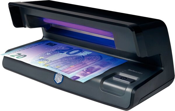 Geldscheinprüfer,UV,alle Währungen,manuell,HxLxB 102x206x88mm,schwarz Geldscheinprüfer,UV,alle Währungen,manuell,HxLxB 102x206x88mm,schwarz