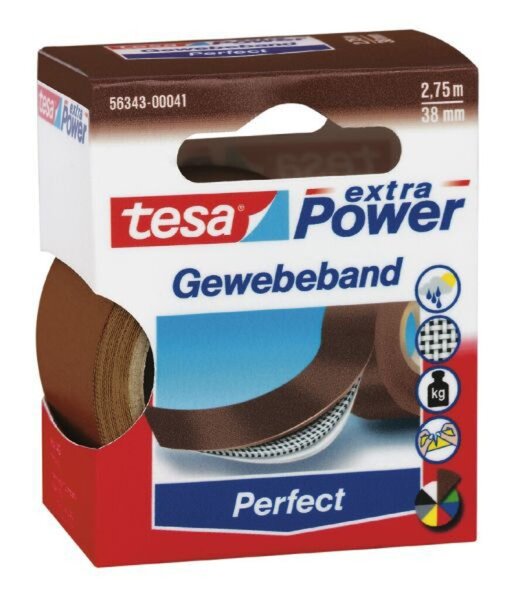 Gewebeband tesa 38mm x 2,75m, braun 