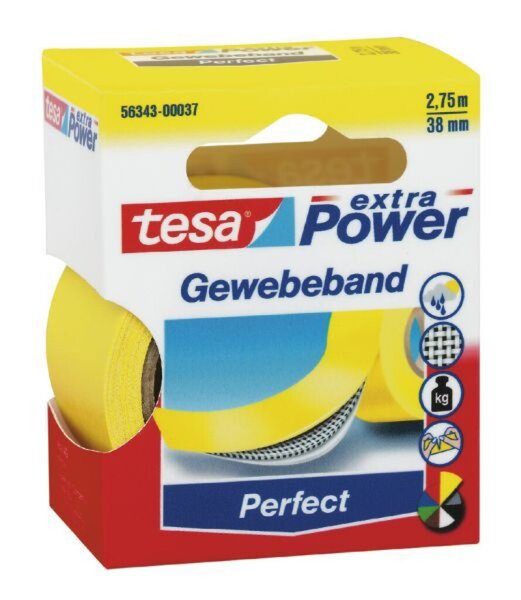 Gewebeband tesa 38mm x 2,75m, gelb 