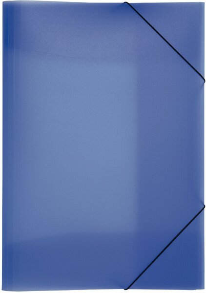 Gummizugmappe A3, PP, blau, 3 Einschlagklappen