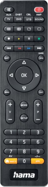Uni-Fernbedienung TV, f. 8 Geräte Universal-Fernbedienung