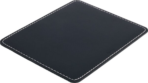 Mauspad in Lederoptik, schwarz stapazierfähig, reibungslose