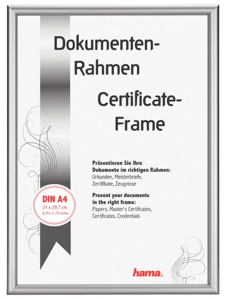 Bilderrahmen Detroit, Alu, 21 x 29,7 cm, silber