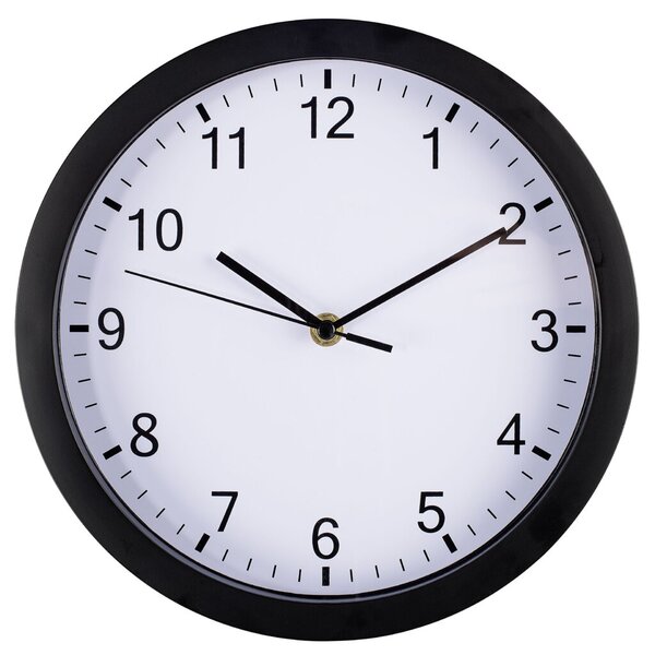 Wanduhr, Pure, Ø 25 cm, schwarz geräuscharm