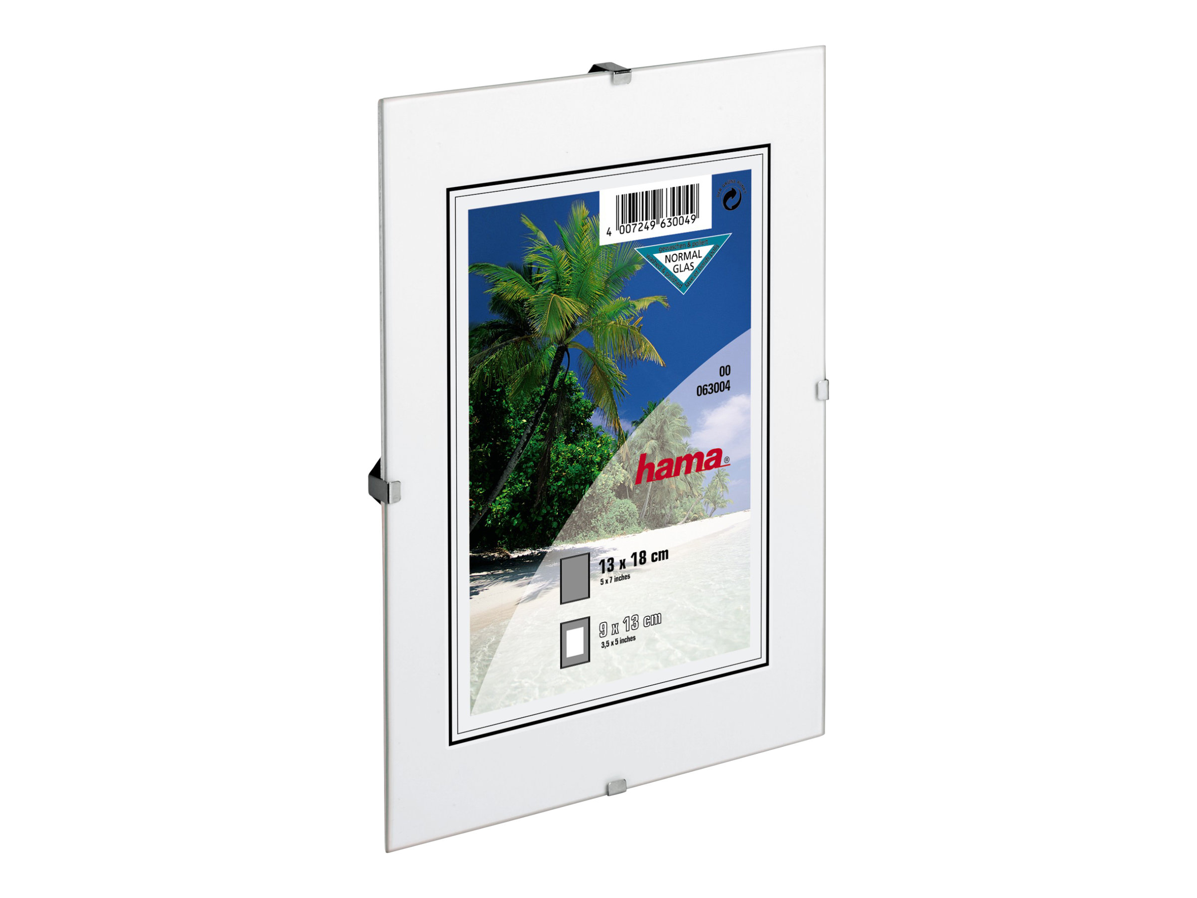 HAMA Bildhalter Clip-Fix 6311010x15cm Anti-Reflex-Glas rahmenlos
