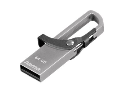 HAMA FlashPen Hook-Style USB2.0 64GB grau