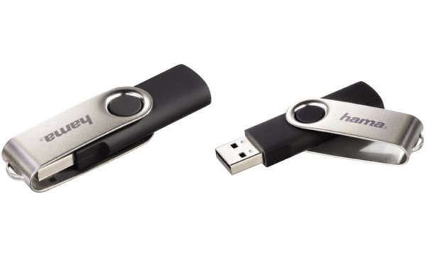 HAMA FlashPen Rotate USB 2.0 16GB schwarz / silber