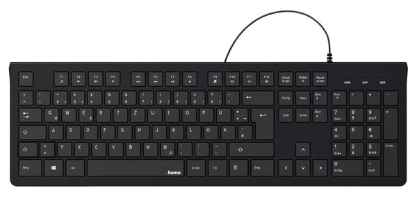 HAMA "KC-200" - Tastatur - USB - Deutsch - Schwarz (00182681)