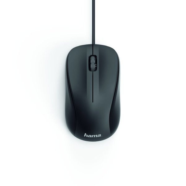 HAMA MC-300 - Maus - optisch - 3 Tasten - kabelgebunden - USB - Schwarz