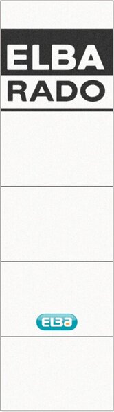 HAMELIN ELBA Ordner-Rückenschild zum Einstecken, extra kurz/breit weiß, aus Kar