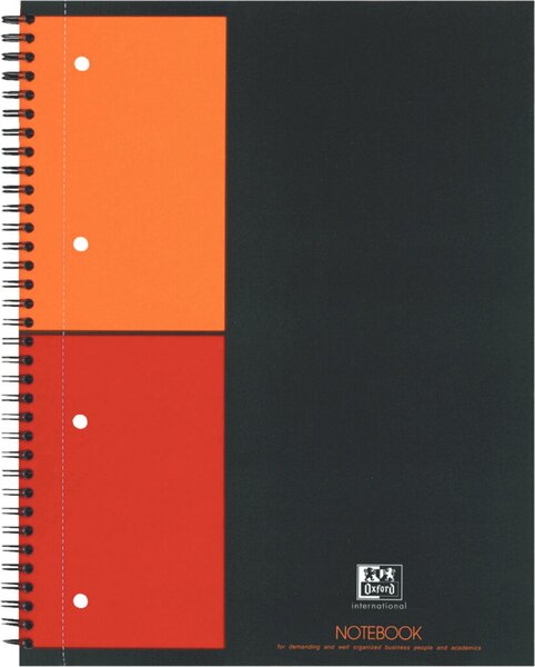 HAMELIN Oxford Collegeblock 100103664 Grau, Orange, Rot DIN A4+ kariert Anzahl 