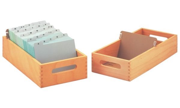 HAN Holz-Karteitrog für 1.500 Karte n, A7 quer (81420208)