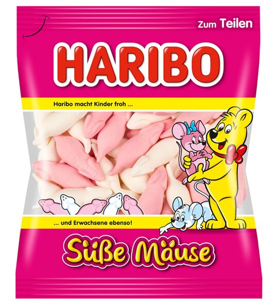 Haribo Süße Mäuse 175g weiche Schaumzucker-Mäuse