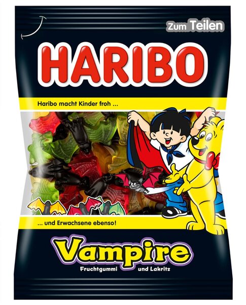 Haribo Vampire 175g Fruchtgummi mit Lakritz