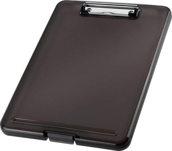 helit Klemmbrett mit Aufbewahrungsfach "the clip", A4, grau