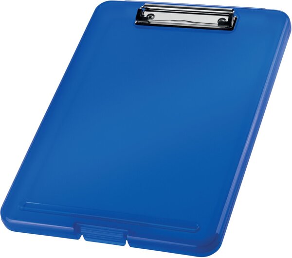 helit Klemmbrett mit Aufbewahrungsbox "the clip", A4, blau