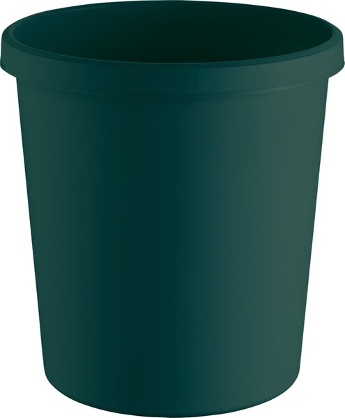 HELIT Papierkorb "the green german", 18 Liter, grün rund, umlaufender Griffrand