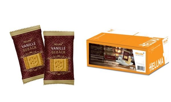 HELLMA Edles Gebäck Vanille, einzel n verpackt, im Karton (9677023)